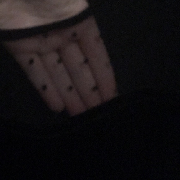 Black Velvet Polka Dot Mesh Hot Topic Dress - Picture 3 of 5